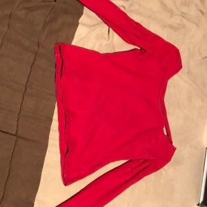 Red long sleeve shirt